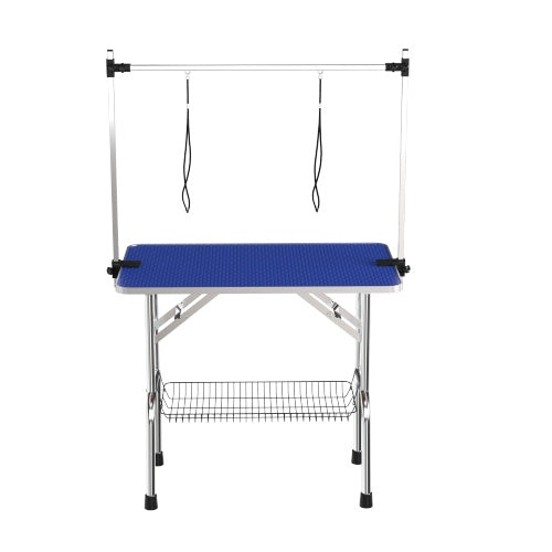36 Inch Folding Dog Pet Grooming Table Heavy Duty Stainless Steel Pet Dog Cat Grooming Table - DropOnline.co