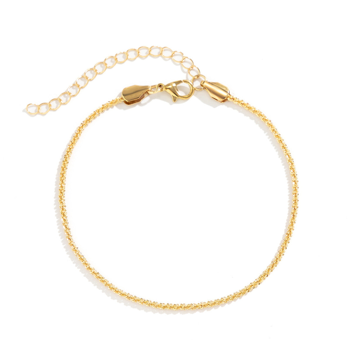 All-match Sparkling Slim Chain Metallic Anklet - DropOnline.co