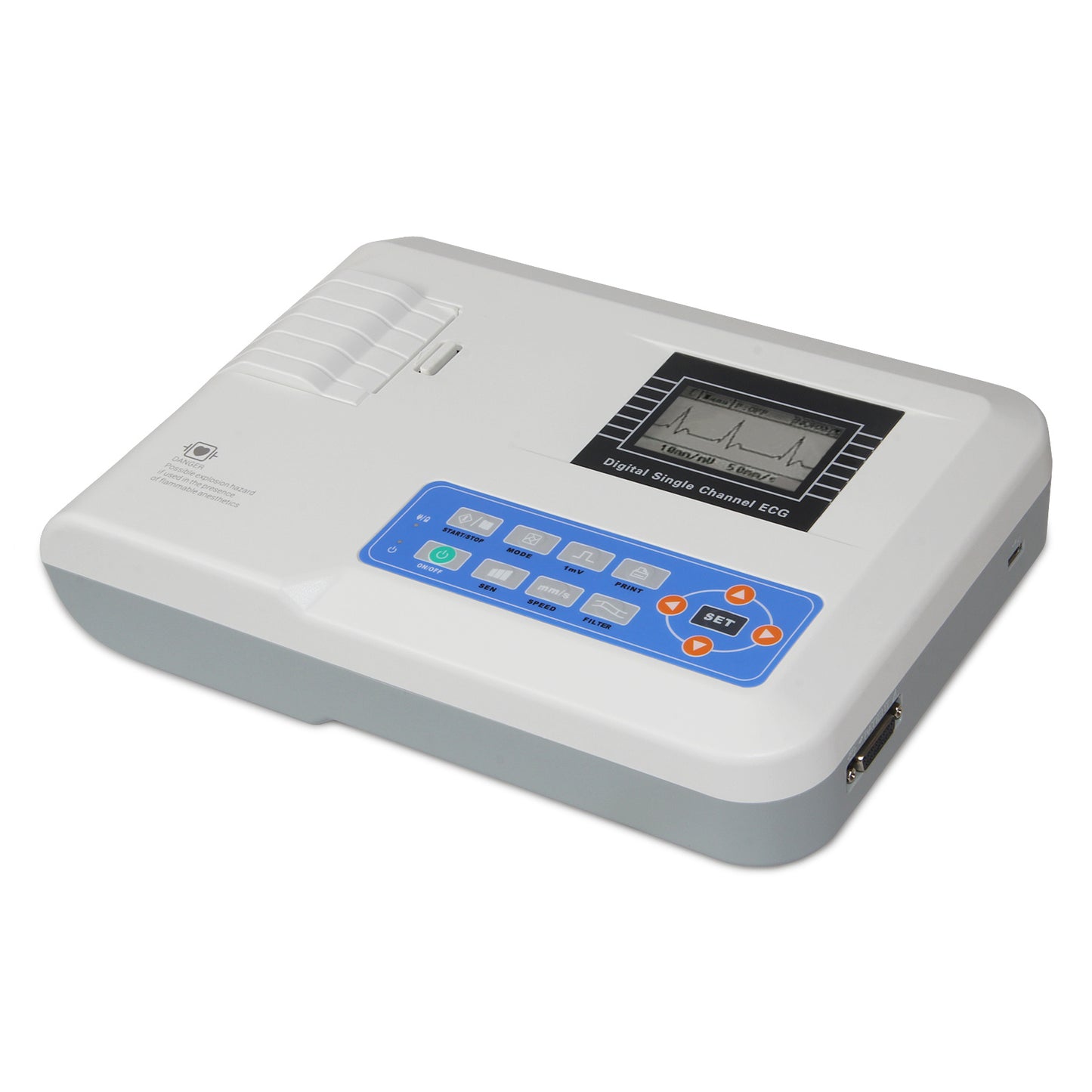 CONTEC Digital 1 Channel 12 Lead ECG Machine EKG Electrocardiograph ECG100G Printer - DropOnline.co