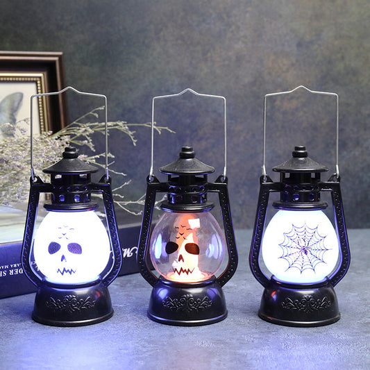 Halloween Decoration Vintage Hanging LED Light Lamp Portable Ghost Spider Nightlight For Haunted House Props Home Party Decor - DropOnline.co