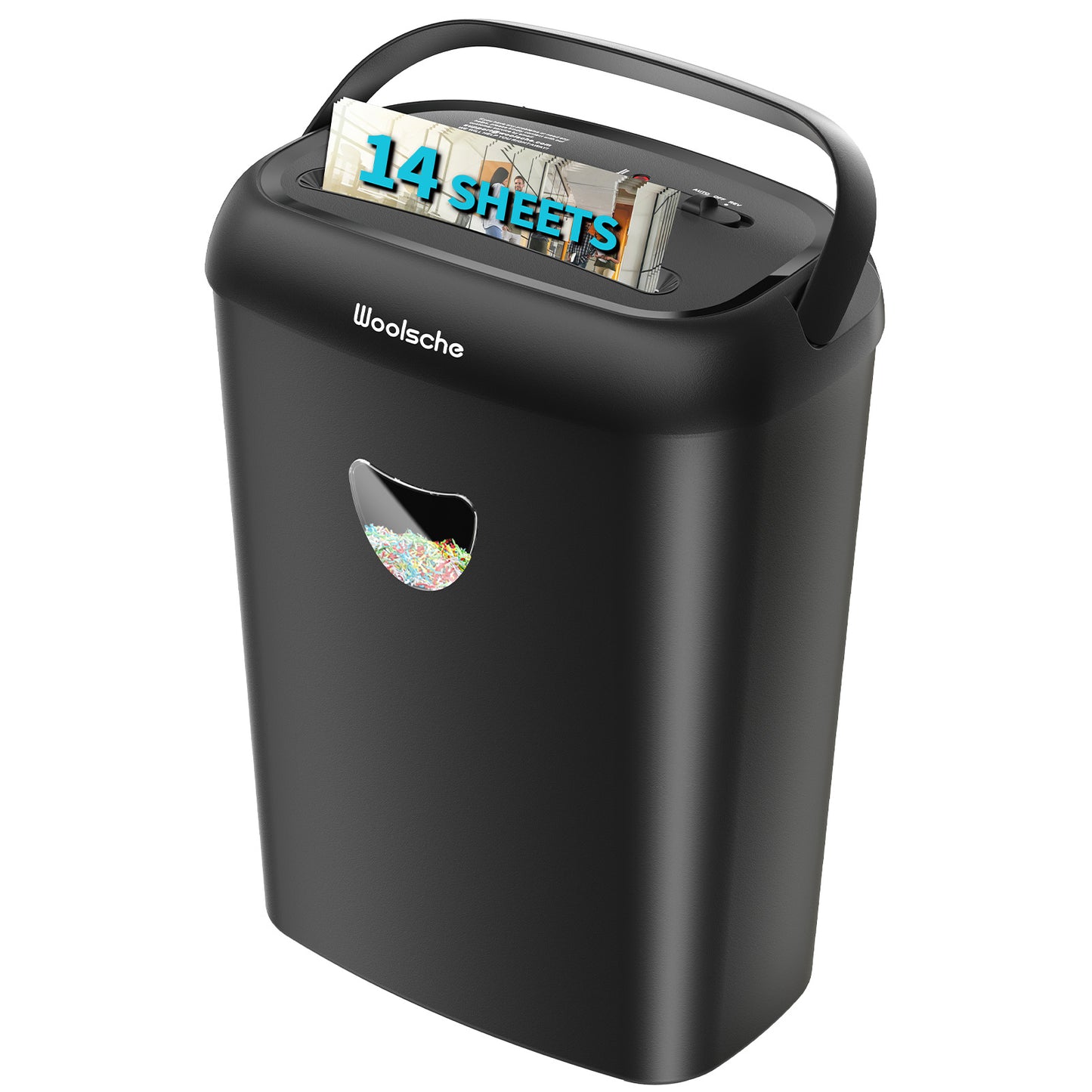 Paper Shredder, 14-Sheet Cross-Cut, 6.6 Gallon Wastebasket, P-4 Security Level, 3 Modes Design - Jam-Proof Heavy-Duty Shredder For Home And Office, FBA Shipping - DropOnline.co