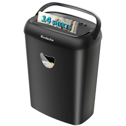 Paper Shredder, 14-Sheet Cross-Cut, 6.6 Gallon Wastebasket, P-4 Security Level, 3 Modes Design - Jam-Proof Heavy-Duty Shredder For Home And Office, FBA Shipping - DropOnline.co