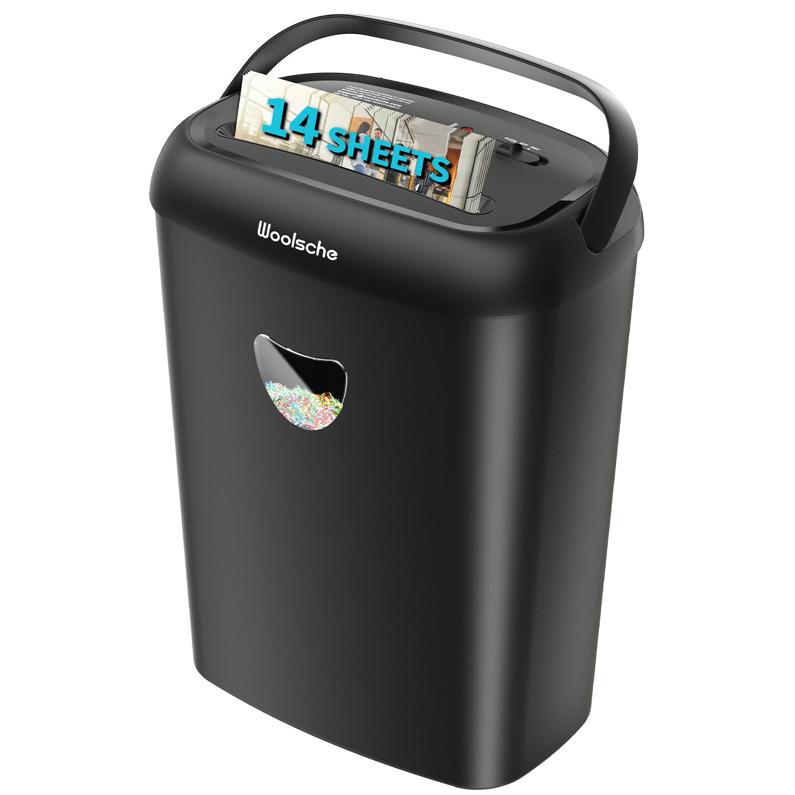 Paper Shredder, 14-Sheet Cross-Cut, 6.6 Gallon Wastebasket, P-4 Security Level, 3 Modes Design - Jam-Proof Heavy-Duty Shredder For Home And Office, FBA Shipping - DropOnline.co