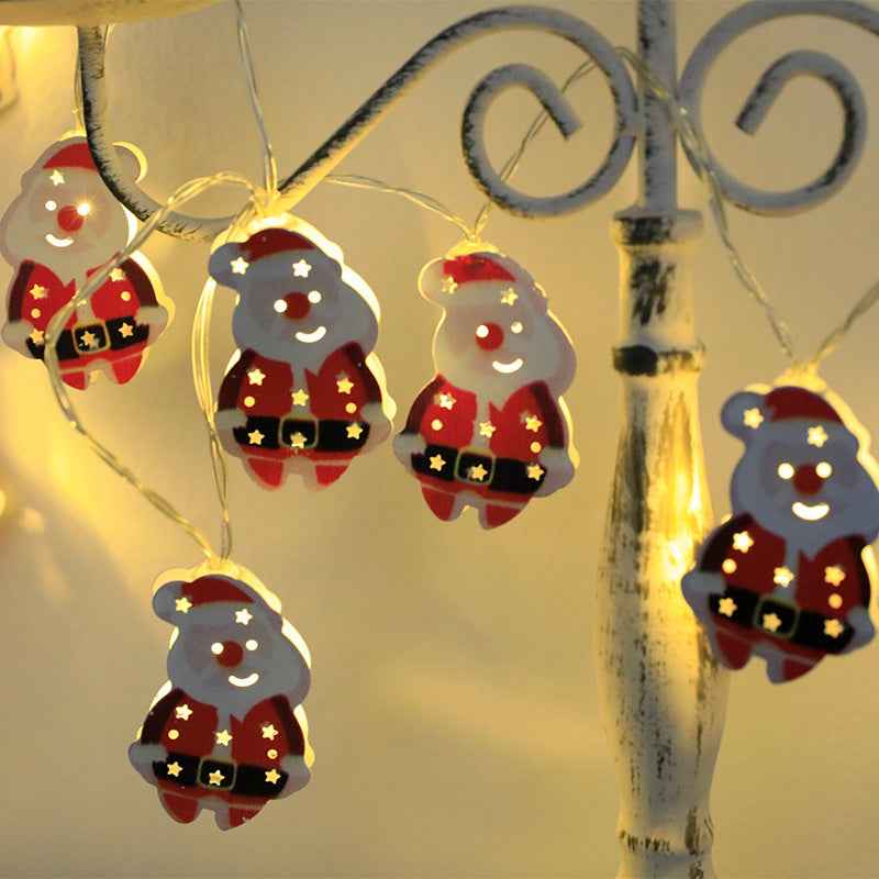 Christmas LED Character String Lights - Santa Claus Elk Snowman Ornament Decoration - DropOnline.co