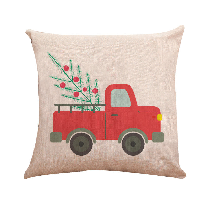New Christmas Themed Linen Cushion Pillowcase - DropOnline.co