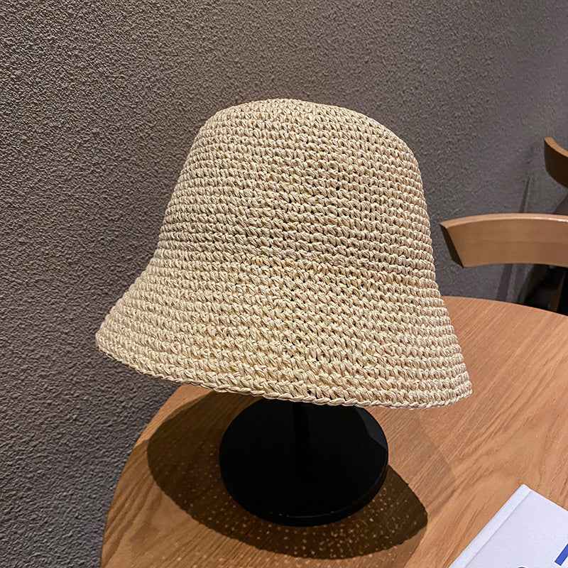 Women's Summer Straw Hat - Thin Beach Sun-Proof Hat