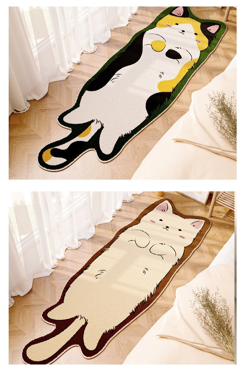 Cartoon Carpet Bedroom Bedside Blanket Window Cushion Washable Cashmere Room Foot Mat - DropOnline.co
