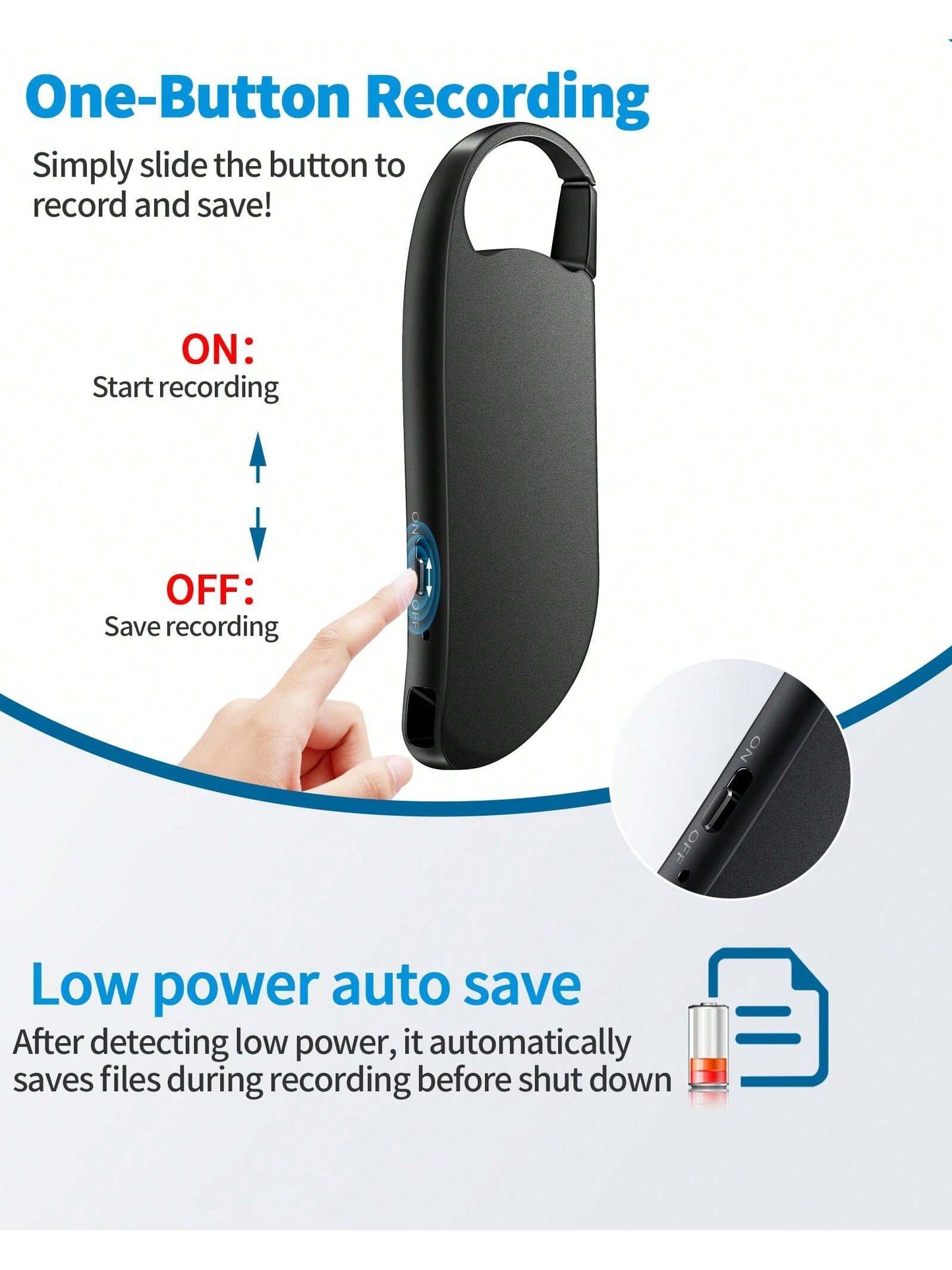 64GB Digital Voice Recorder, USB C Interface, Voice Activation And Noise Reduction, Suitable For Lectures, Meetings, Interviews, 900 Hours Of Large Capacity, Metal Casing - DropOnline.co