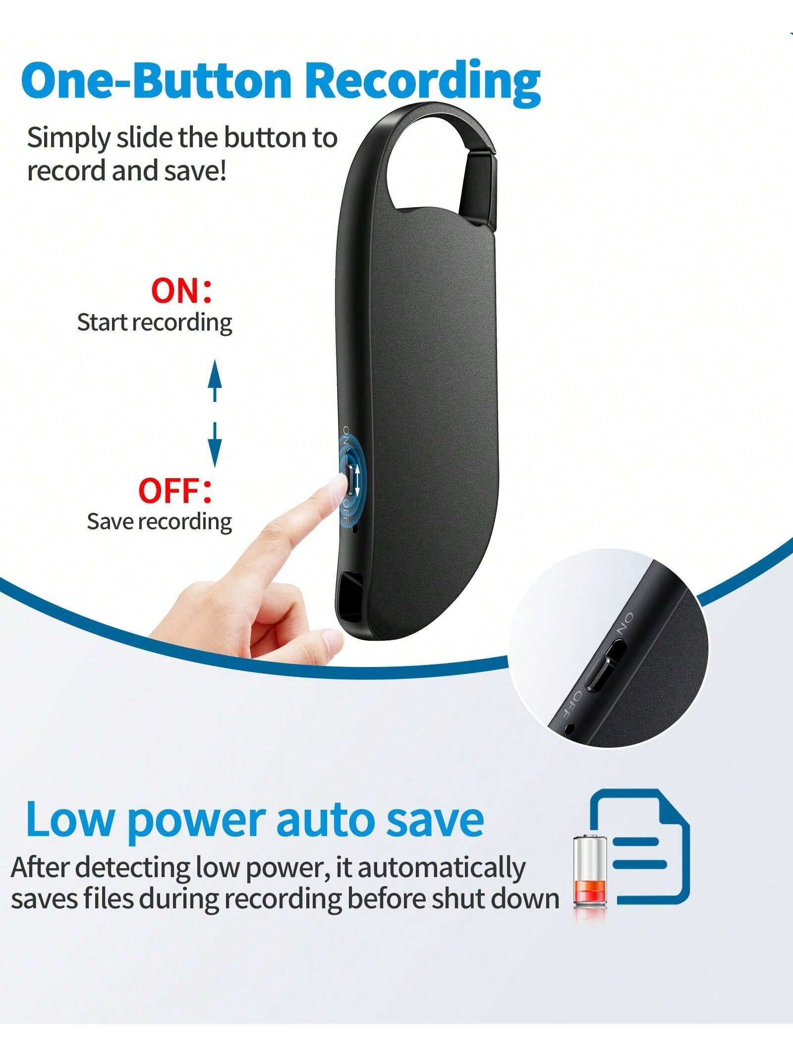 64GB Digital Voice Recorder, USB C Interface, Voice Activation And Noise Reduction, Suitable For Lectures, Meetings, Interviews, 900 Hours Of Large Capacity, Metal Casing - DropOnline.co