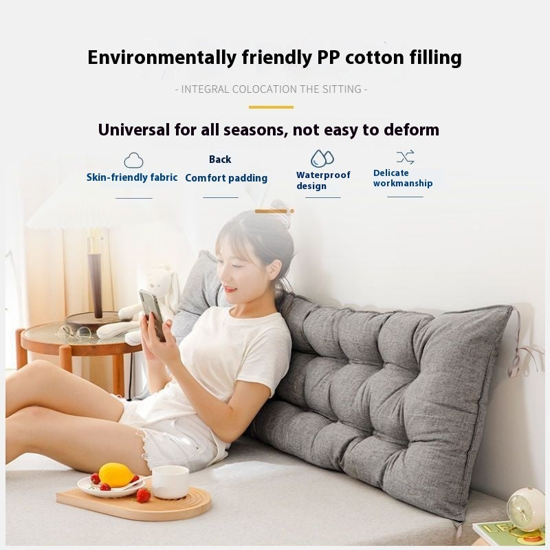 Waterproof Big Backrest Rocking Chair Cushion Bedroom Sofa Waist Pillow Bedside Cushion - DropOnline.co