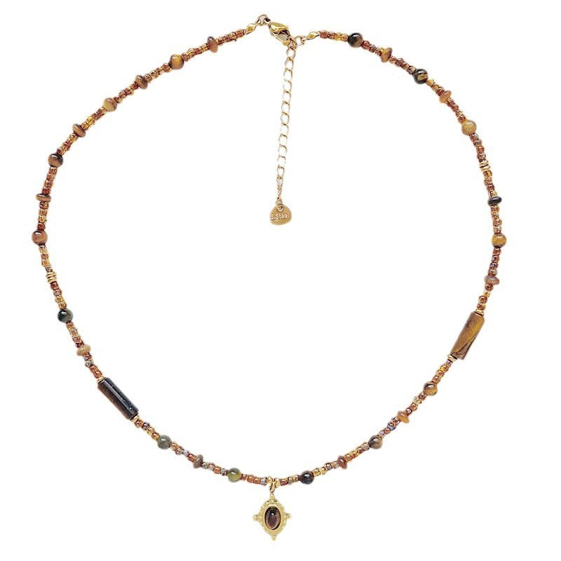 Autumn And Winter Maillard Color Necklace For Women - DropOnline.co