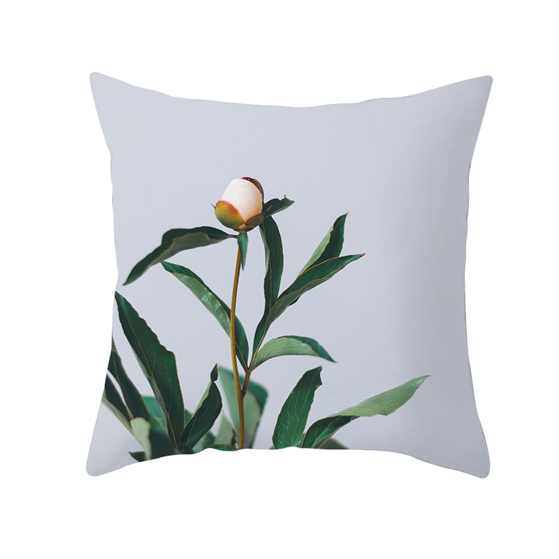 Light Tropical Plants Home Decor Peach Skin Fleece Pillowcase - DropOnline.co