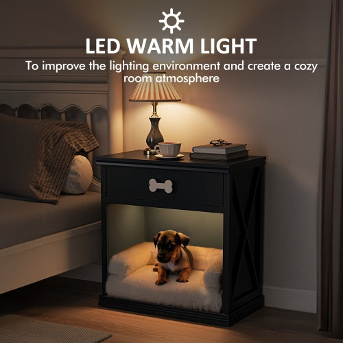 Vintage Small Locker With LED Lights And Pet Bed - DropOnline.co