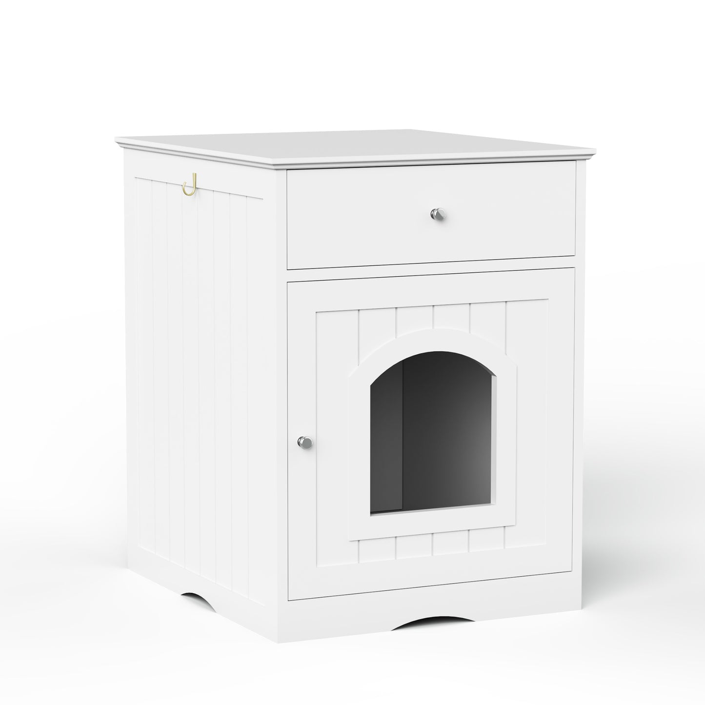 Wooden Pet House Litter Box Fence With Drawers - DropOnline.co