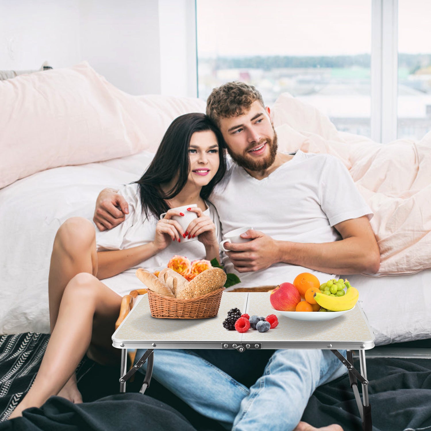 1Pc Foldable Laptop Table Notebook Bed Desk Breakfast Reading Writing Lap Tray For Sofa Couch Floor Dormitory - DropOnline.co