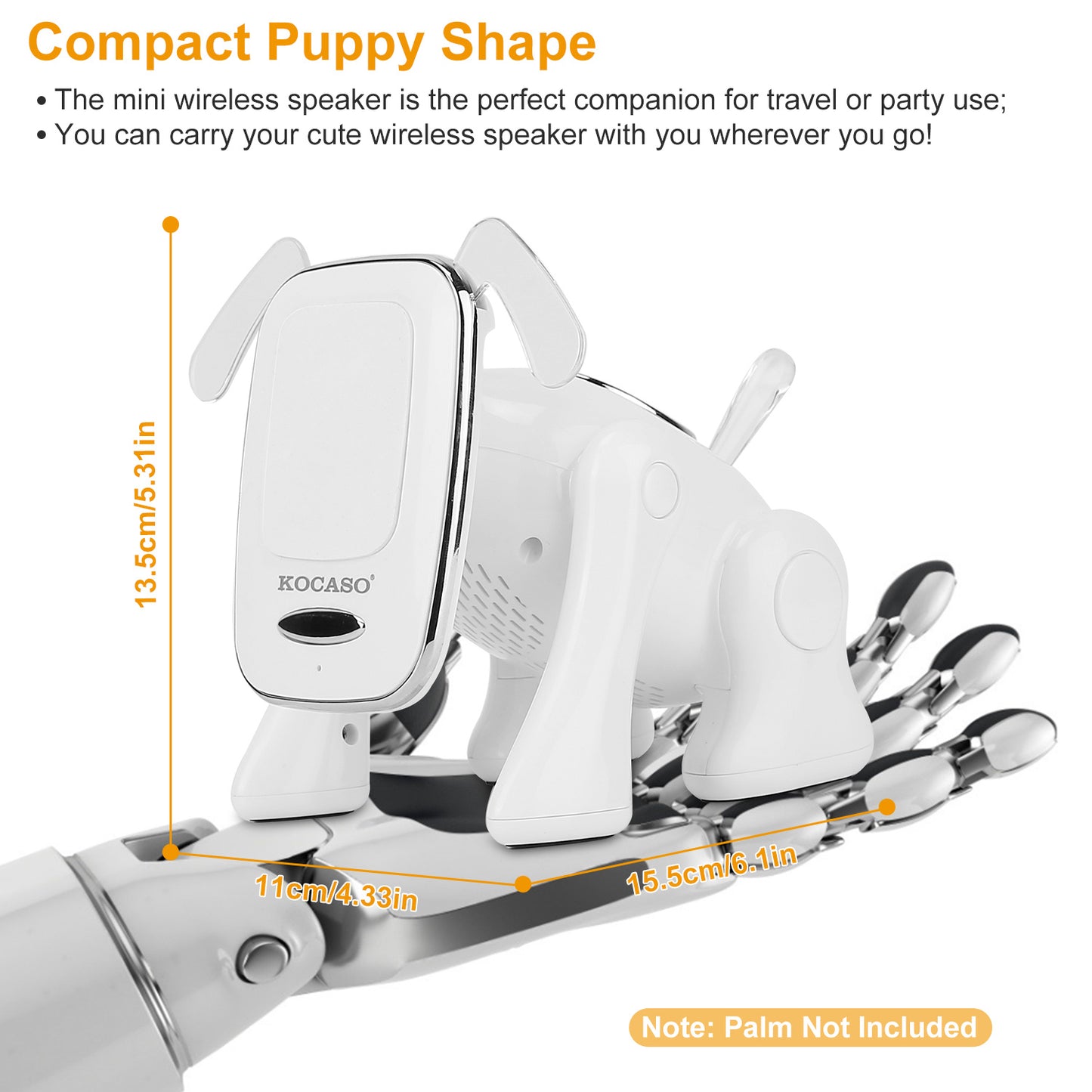Puppy Dog Wireless Speaker Portable Mini Music Player Stereo Cute Animal Speaker With Built-In Mic FM Radio Stereo Bass MMC Card Slot USB Port For Cellphone Tablet - DropOnline.co