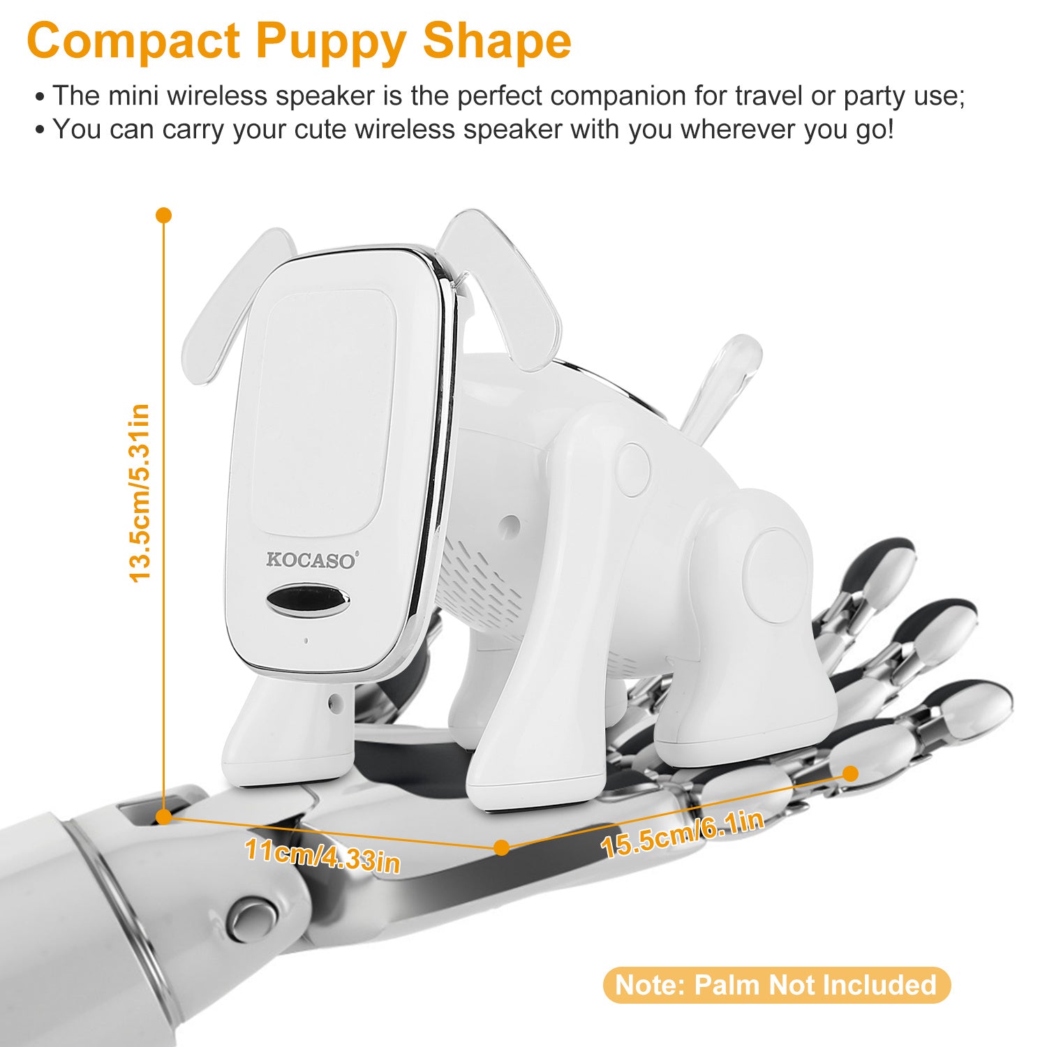 Puppy Dog Wireless Speaker Portable Mini Music Player Stereo Cute Animal Speaker With Built-In Mic FM Radio Stereo Bass MMC Card Slot USB Port For Cellphone Tablet - DropOnline.co
