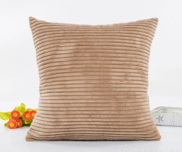 2.5 corn strips corduroy plush plain hug pillowcase cushion set without core - DropOnline.co