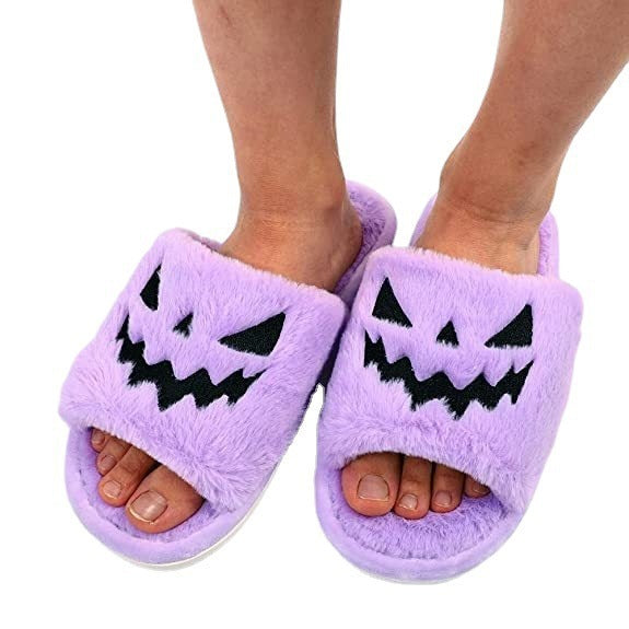 Halloween Shoes Winter Cute Warm Home Slippers Women - DropOnline.co