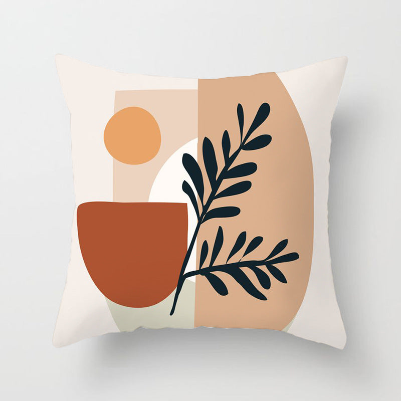 Abstract Geometric Portrait Pillowcase - Modern Art Home Sofa Cushion Pillow Cover - DropOnline.co