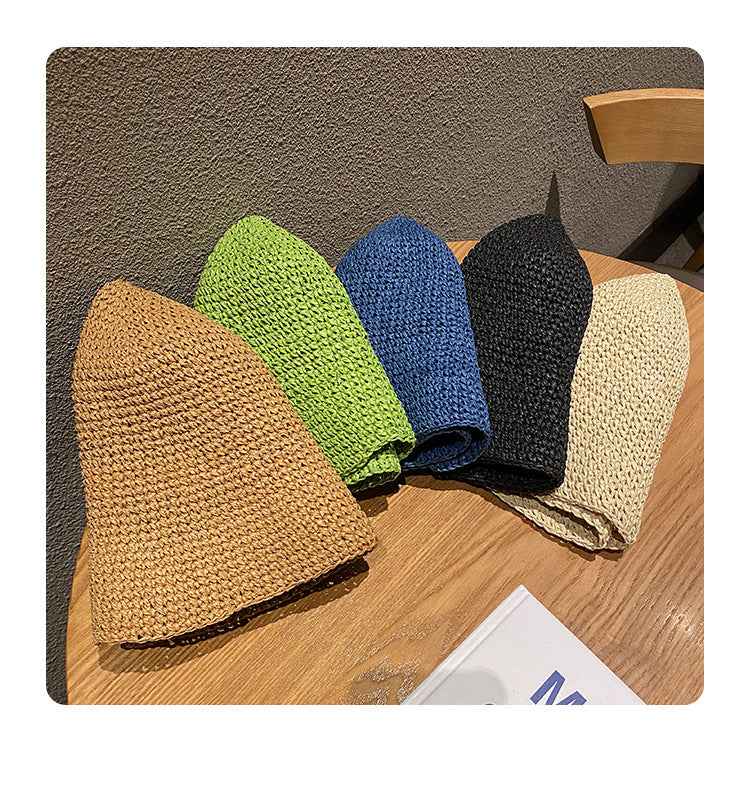 Women's Summer Straw Hat - Thin Beach Sun-Proof Hat