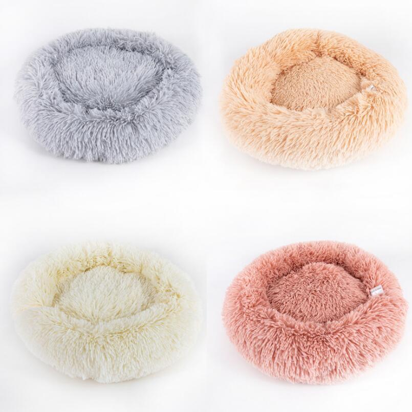 Dog Beds For Small Dogs Round Plush Cat Litter Kennel Pet Nest Mat Puppy Beds - DropOnline.co
