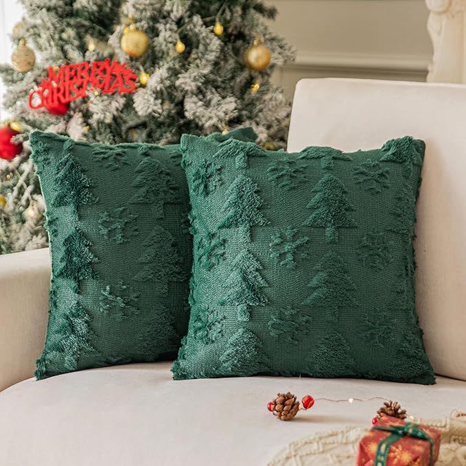 Plush Snowflake Christmas Tree Living Room Sofa Cushion Holiday Party Decoration Pillowcase - DropOnline.co