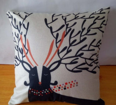 Cartoon Linen Backing Block Back Cushion - DropOnline.co