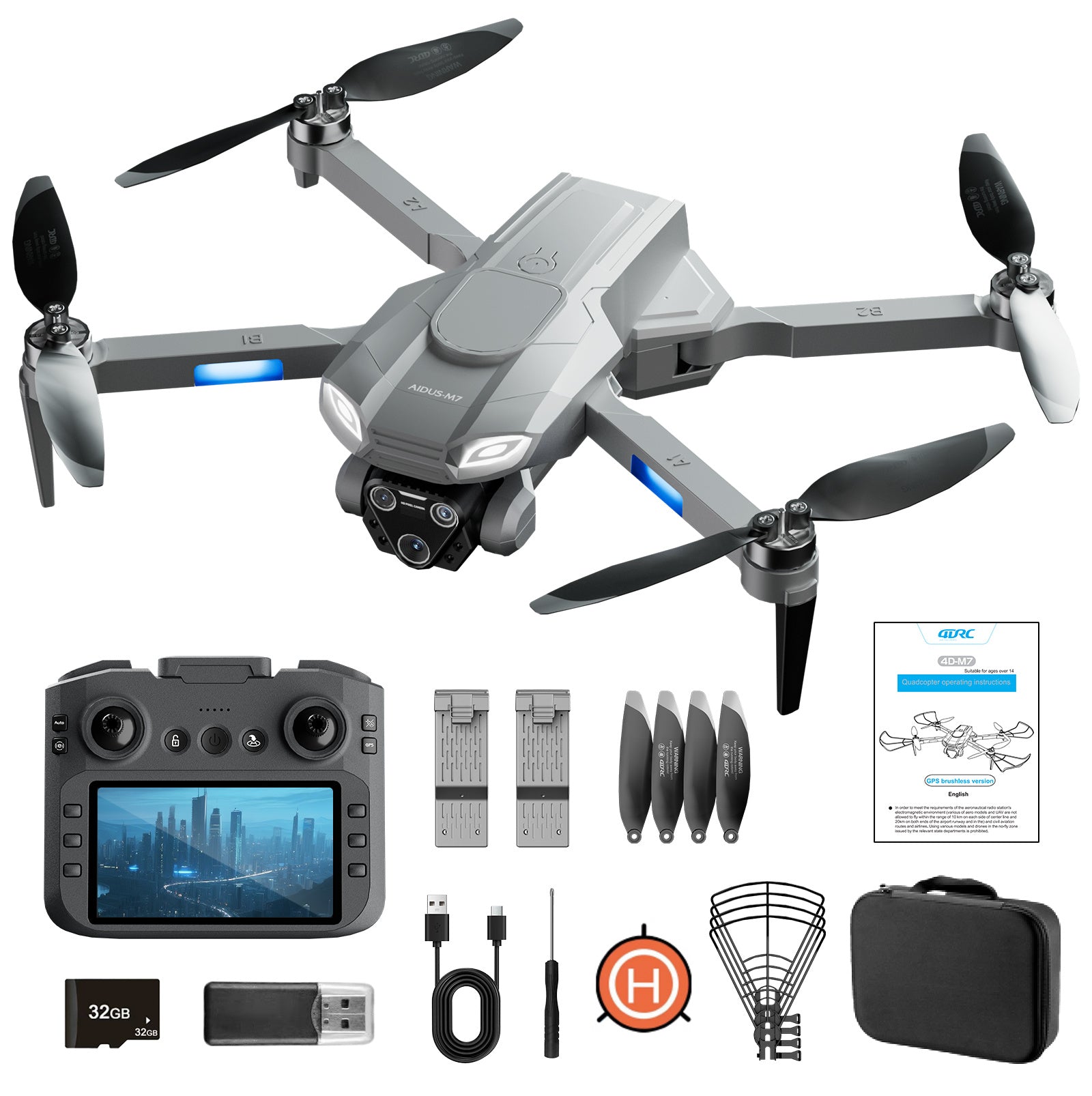 4DRC M7 GPS Drone With 4K Camera For Adults With Brushless Motor Follow Me,rc Quadcopter. - DropOnline.co