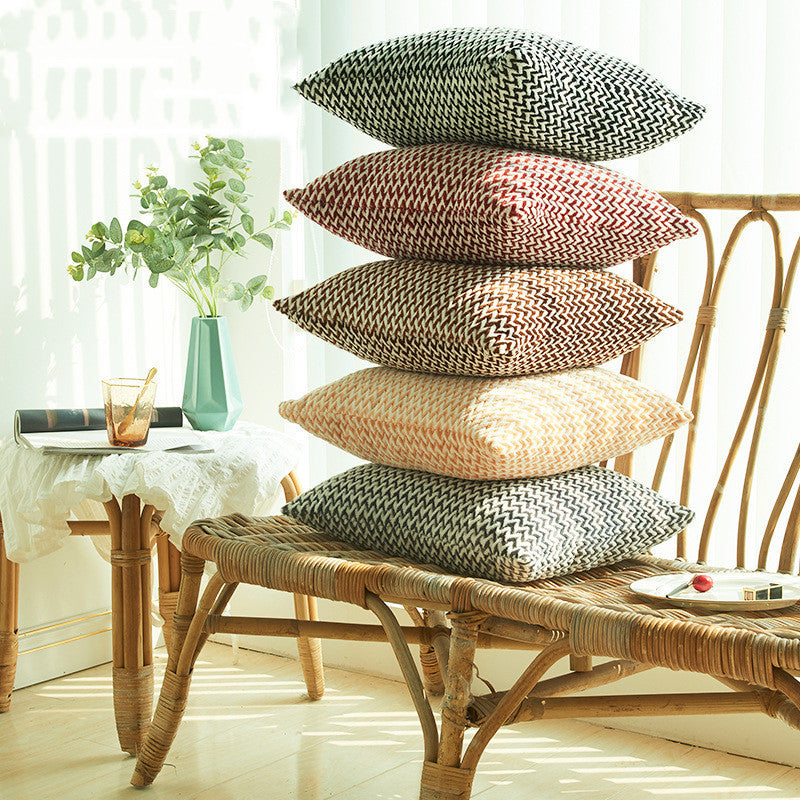 Herringbone Double-sided Plush Car Cushion Sofa Cushion - DropOnline.co