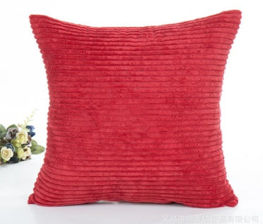 2.5 corn strips corduroy plush plain hug pillowcase cushion set without core - DropOnline.co