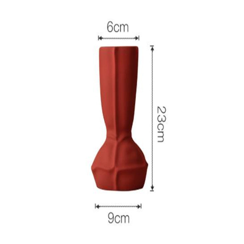Nordic Simple Morandi Art Vase Villa Living Room Dining Room Office Decor Home Vases Decoration Accessories Flower Arrangements - DropOnline.co