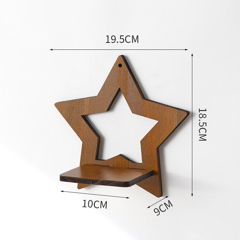 Retro Wall Home Decor Hydroponic Plant Solid Wood Shelving - DropOnline.co