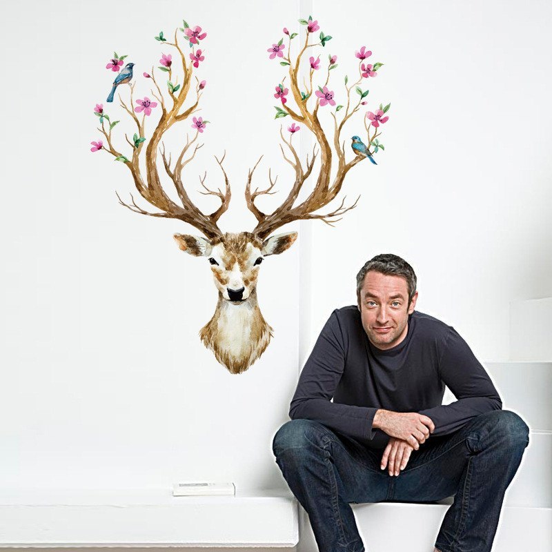 Sika Deer DIY Wall Stickers Wall Decor Art Decals For Kids Rooms Bedroom Living Room European Style Poster Unique Wall Sticker - DropOnline.co