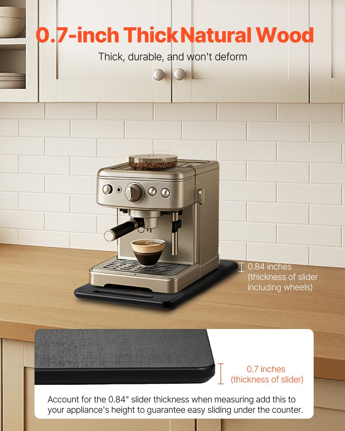 Appliance Slider 14 X 9.5 In Sliding Tray For Coffee Maker Black - DropOnline.co