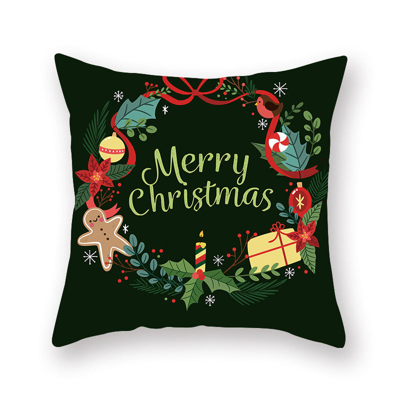 Christmas new peach skin cushion pillowcase - DropOnline.co