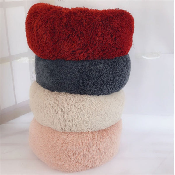 Round Long Hairy Autumn And Winter Nest Pad Cat Mattress - DropOnline.co