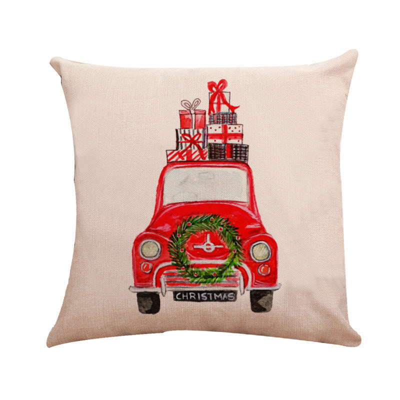 New Christmas Themed Linen Cushion Pillowcase - DropOnline.co