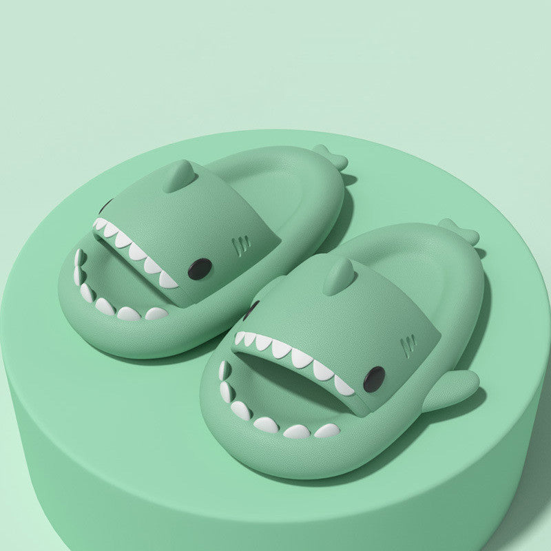 Adult's Slippers Indoor Outdoor Funny Shark Cartoon - DropOnline.co
