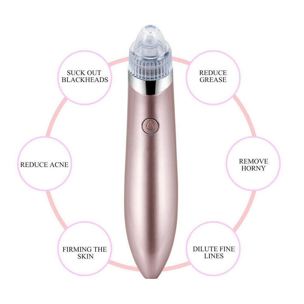 Electric Blackhead Vacuum Pore Cleaner Acne Pimple Remover Strong Suction Tool Electric Blackhead Remover Pore Vacuum Suction Diamond Dermabrasion Face Cleaner - DropOnline.co