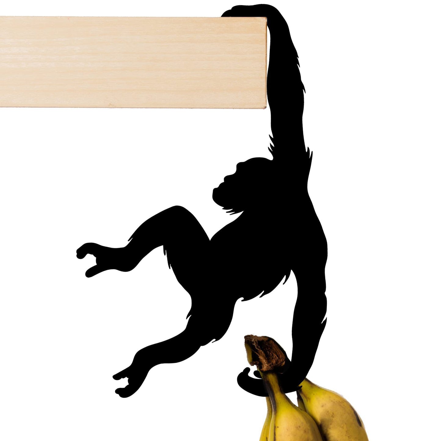 Wooden Monkey Hook Chimp Indoor Wall Decorations Living Room And Kitchen Plastic Bag Cup - DropOnline.co