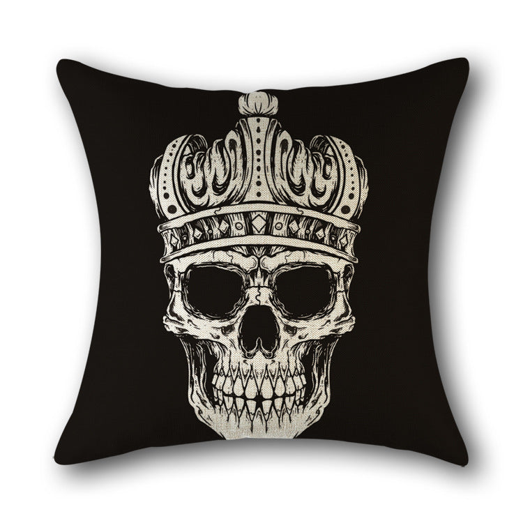 Skull Print Cushion Cotton Cover Sofa Cushion Bed Scandinavian Decorative Pillow Case - DropOnline.co