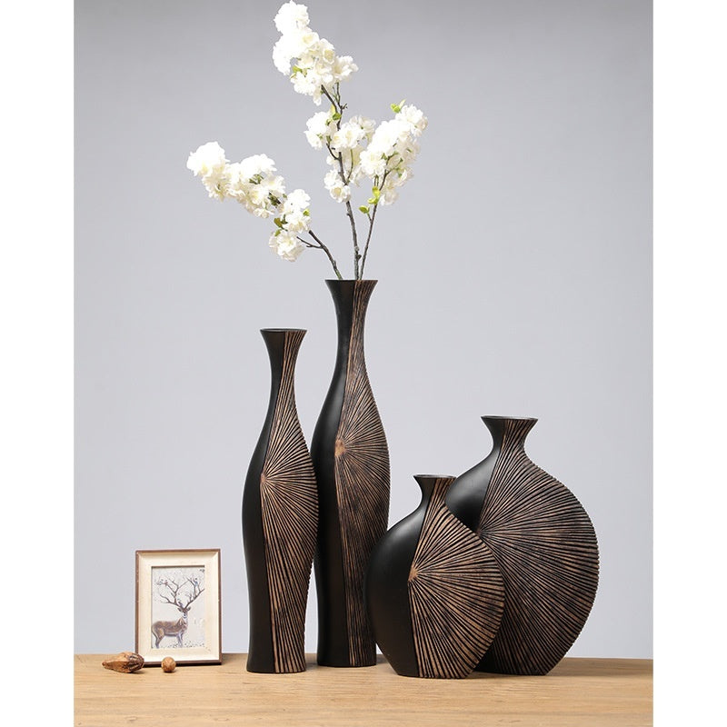 Retro Affordable Luxury Vertical High Floor Vase Decoration - DropOnline.co