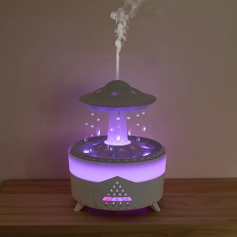New UFO Raindrop Humidifier Water Drop Air Humidifier USB Aromatherapy Essential Oils Aroma Air Diffuser Household Mist Maker Home Decor - DropOnline.co