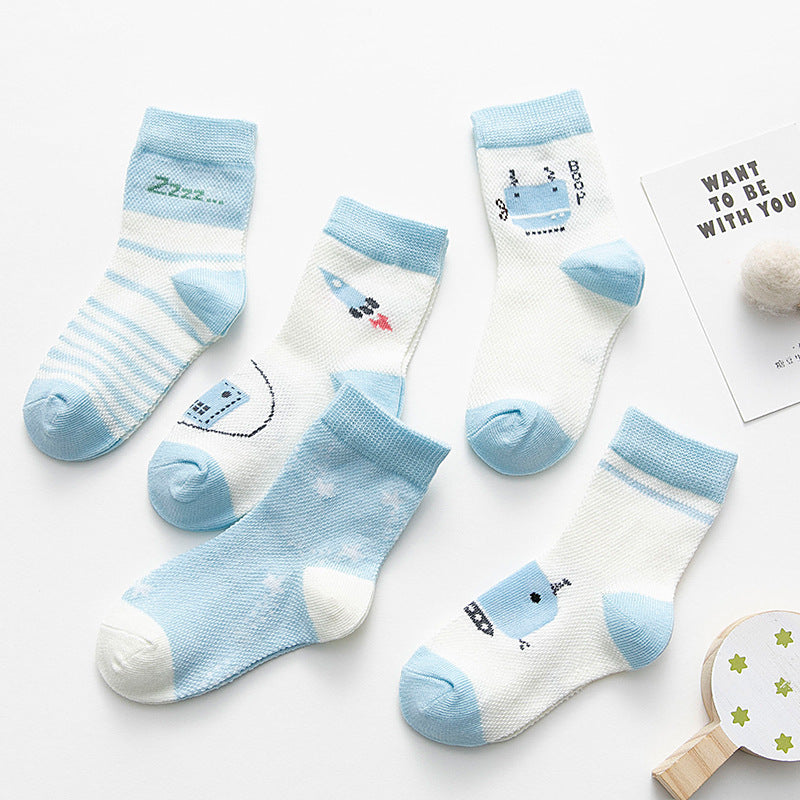 Cotton Baby Socks - Breathable Soft Socks for Boys & Girls - DropOnline.co
