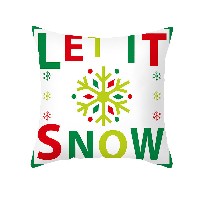 Cartoon Letter Printed French Velvet Cushion Cover - DropOnline.co