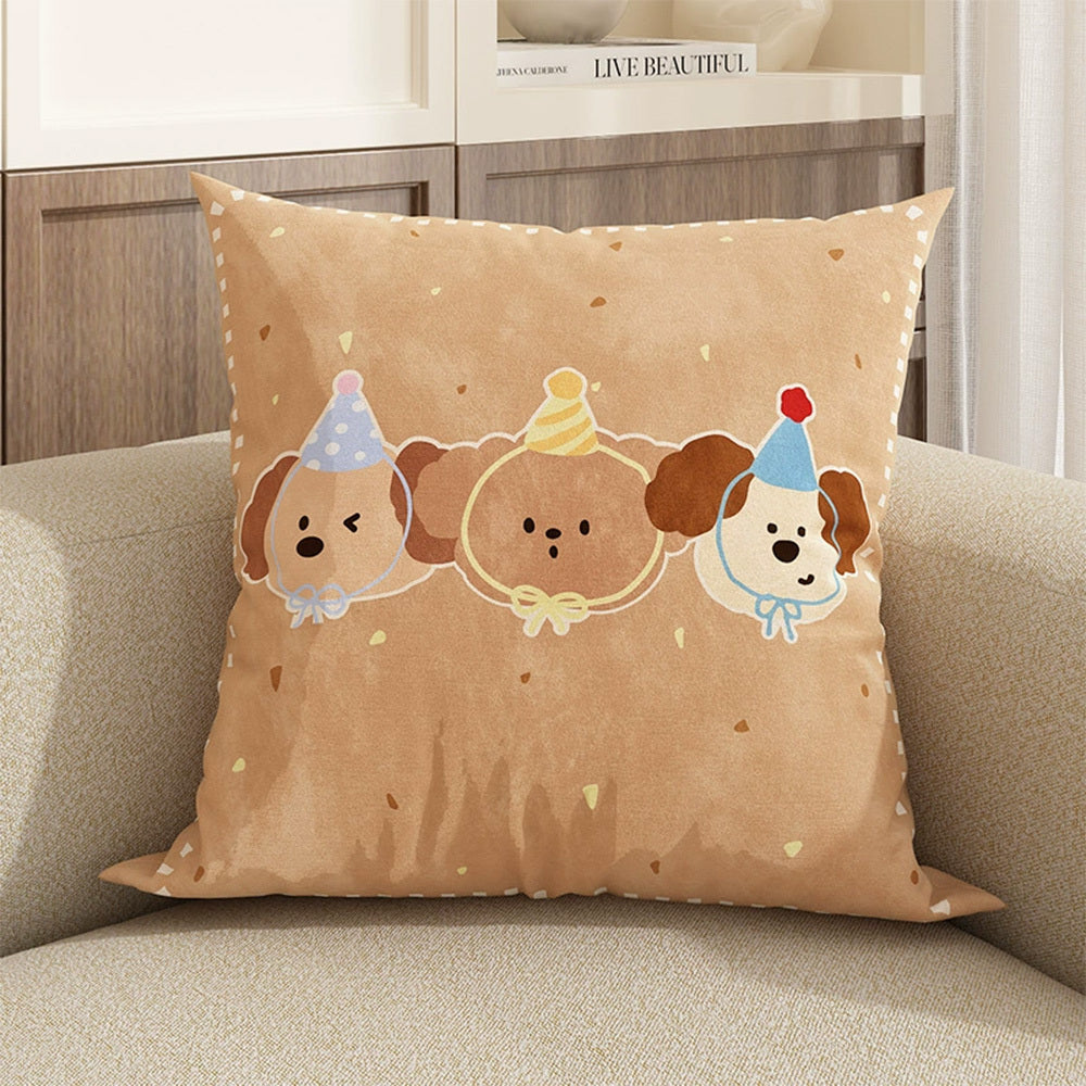 New Cute Dog Pillowcase Bedroom Cushion Cover Sofa Cushions Pillows Cover 45x45cm Pillow Case Home Decoration Car Office Seat - DropOnline.co
