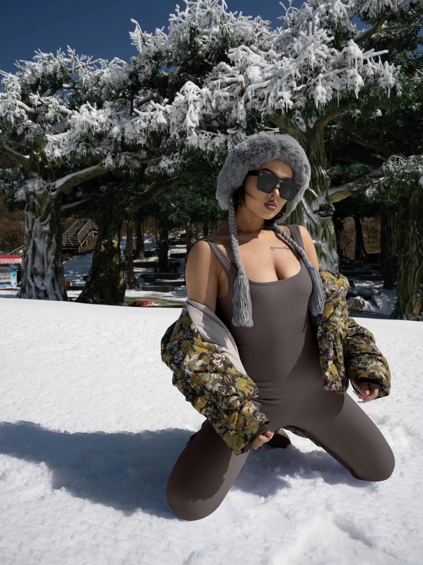 Women's Suspender Tank Top Tights - DropOnline.co