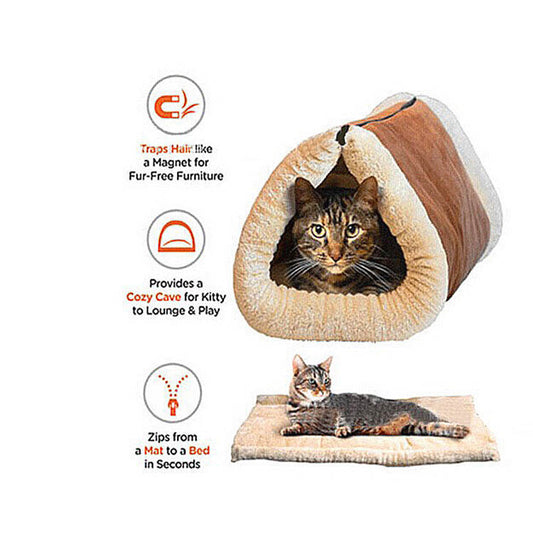 Dog House Cat House - Cozy Indoor Pet House Bed with Roof for Small to Medium Pets - DropOnline.co