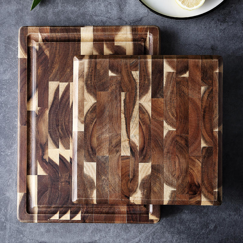 Kitchen Household Parquet Solid Wood Cutting Board - DropOnline.co